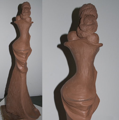 art nouveau woman figure sculpture